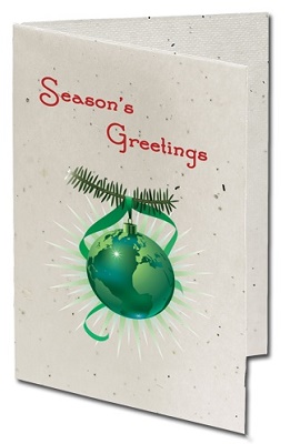 Seeded Paper Christmas Holiday Cards