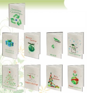 Seeded Paper Stock Design Christmas Holiday Cards