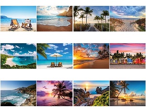Monthly Scenes of Beaches 2024 Calendar