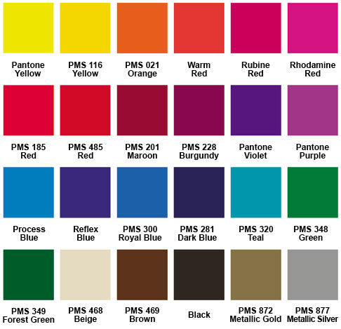 Standard Imprint Colors for Heavy-Duty Fans
