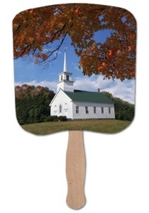 Chapel on a Hill Inspirational Hand Fan