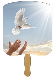 Dove Inspirational Hand Fan