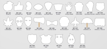 Stock Shapes for Hand Fans