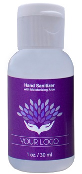 1 fl oz Hand Sanitizer Gel Bottle