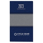 Blue and Gray Leather Pocket Planner