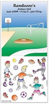 Sports Repositionable Peel n Play Sticker Sheets