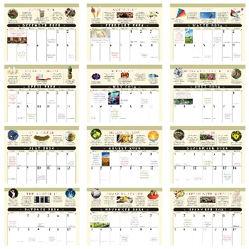 Old Farmers Almanac Everyday Advice Calendar Monthly Scenes