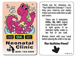 Medical Office Giveaways - Baby Bath Thermometer Cards