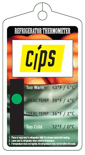 Custom Printed Refrigerator Thermometer Cards | Temperature Indicator