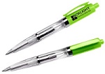 Promotional Customized Light Pens - Lime Flash Light-Up Pen