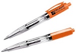 Promotional Customized Light Pens - Orange Flash Light-Up Pen