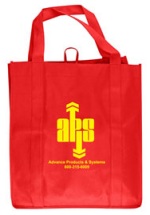 Red Grocery Tote Bag